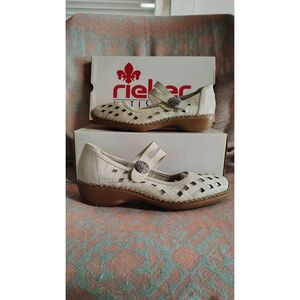 Rieker Women's Doris 75 Cut Out Sport White Size 8.5 Mary Jane‎ Shoe